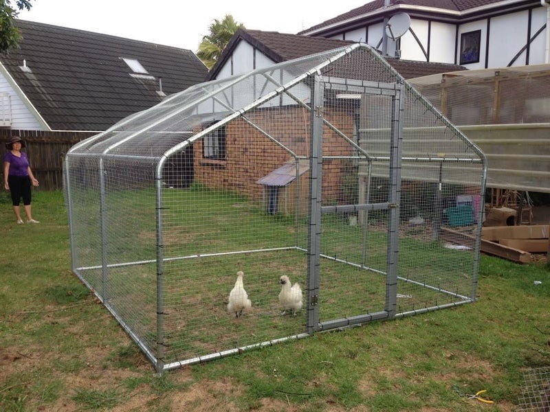 6m X 6m Extendable Metal Walk In Poultry Chicken Coop Run Cage Large Bird Aviary