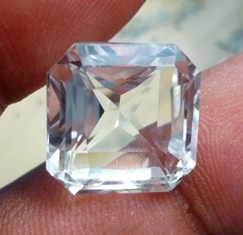12.07CT FLAWLESS BEST CUT HUGE 100% NATURAL DIAMOND WHITE QUARTZ Carousel 2