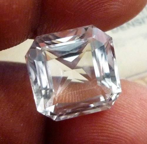 12.07CT FLAWLESS BEST CUT HUGE 100% NATURAL DIAMOND WHITE QUARTZ Carousel 3
