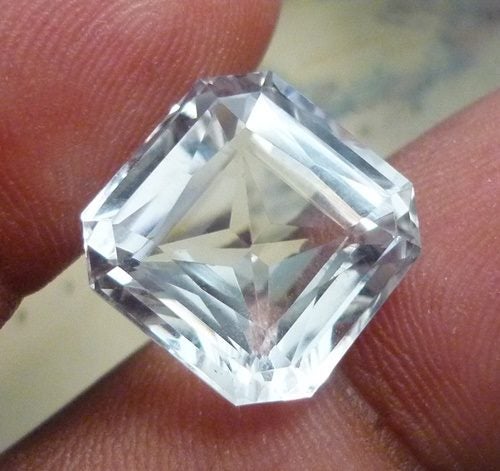 12.07CT FLAWLESS BEST CUT HUGE 100% NATURAL DIAMOND WHITE QUARTZ Carousel 1