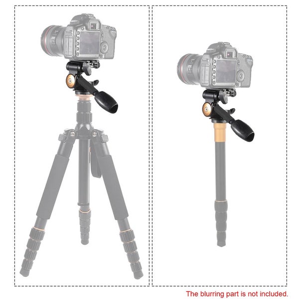 Andoer Q08 Video Tripod Ball Head 3-way Fluid Head Rocker Arm Quick Release Carousel 8