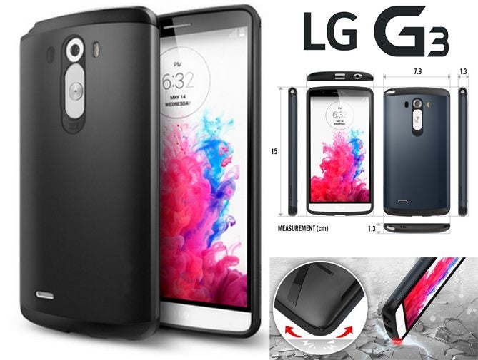 LG G3 heavy duty impact proof hybrid case cover Carousel 1