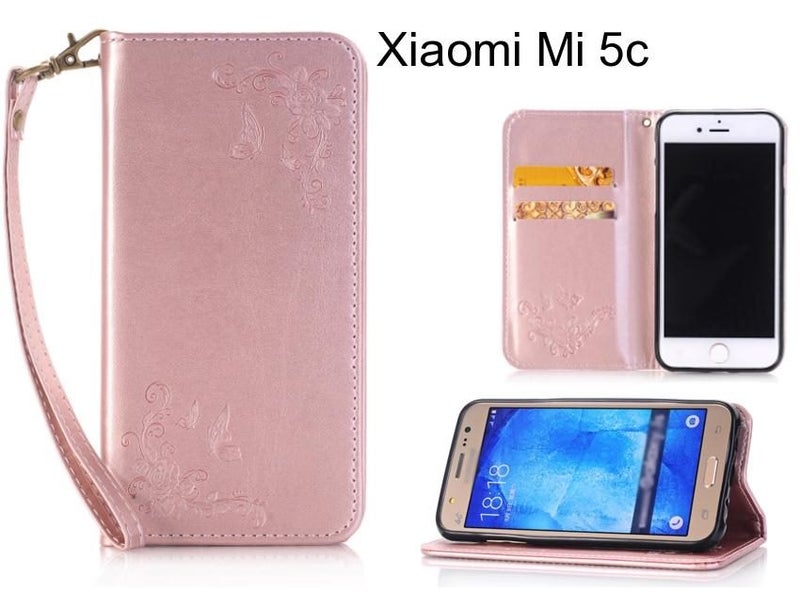 Xiaomi Mi 5c CASE Premium Leather Embossing wallet Folio case Carousel 1