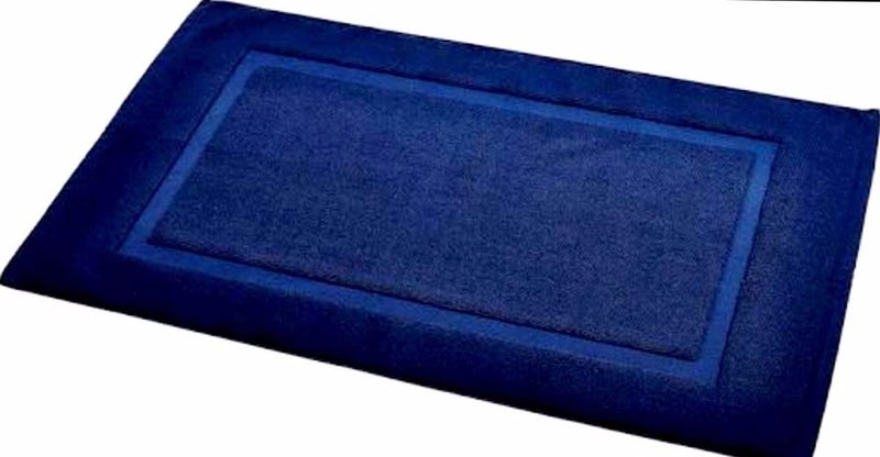 2 Bath Mats Navy Blue Colour 100 Cotton Great Commercial Grade