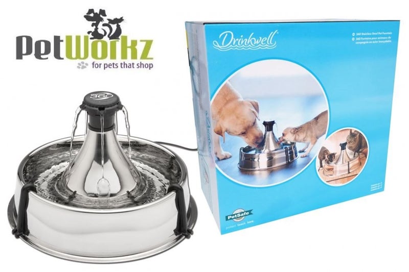DRINKWELL STAINLESS STEEL PET FOUNTAIN 3.7 LITRES Carousel 1