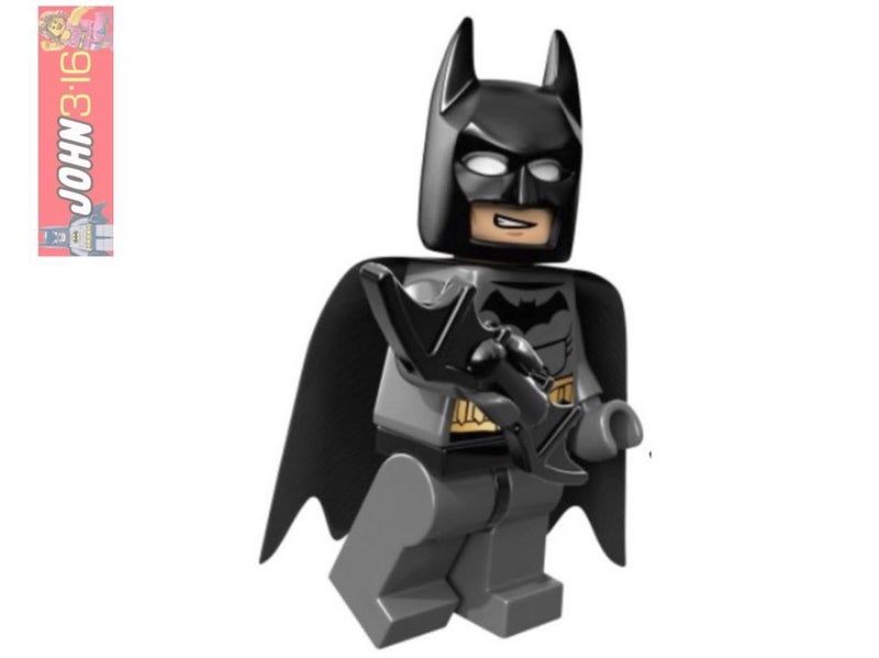 AWESOME LEGO SUPER HEROES MINIFIGURE - BATMAN & BONUS BATARANG (from 76012) Carousel 2