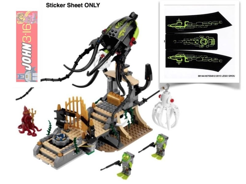LEGO ATLANTIS STICKERS - 8061 GATEWAY OF THE SQUID Carousel 1