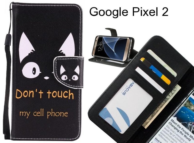 Google Pixel 2 case 3 card leather wallet case printed ID Carousel 1