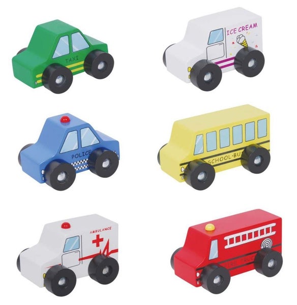 Flat River Group Six Piece Wooden Emergency Car Carousel 1