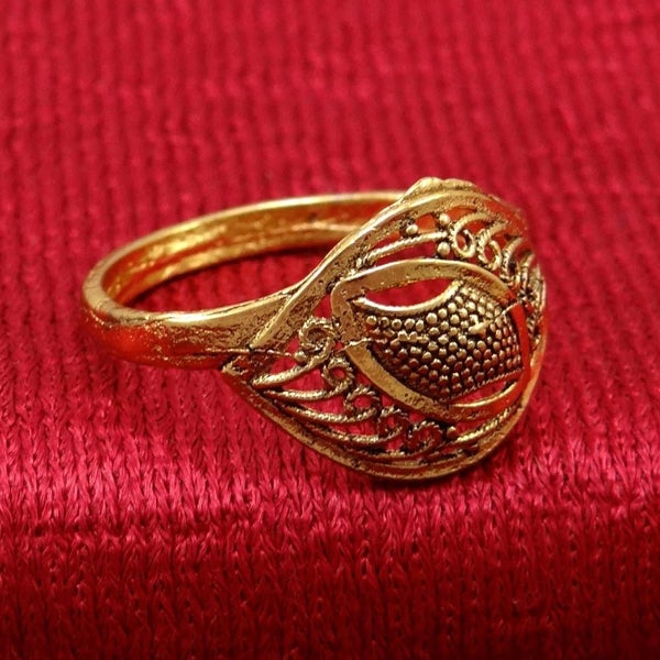 Indian Traditional Designer Goldplated Ring Us Sz 6 75 Women