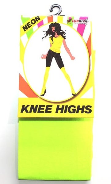 80s Neon Knee Highs Yellow Carousel 1