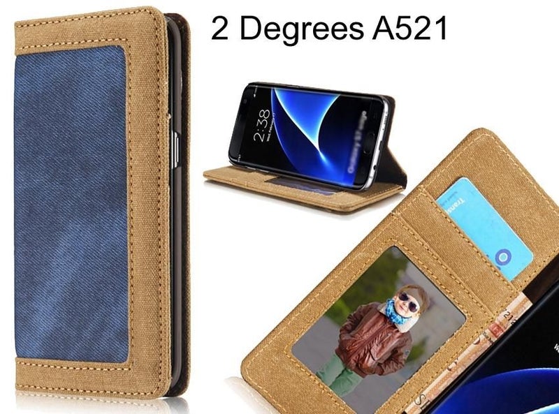 2 Degrees A521 case contrast denim folio wallet case Carousel 1