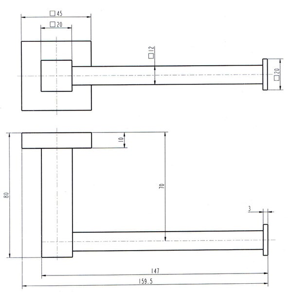 Toilet Roll Holder Square Bar Top Selling Carousel 2