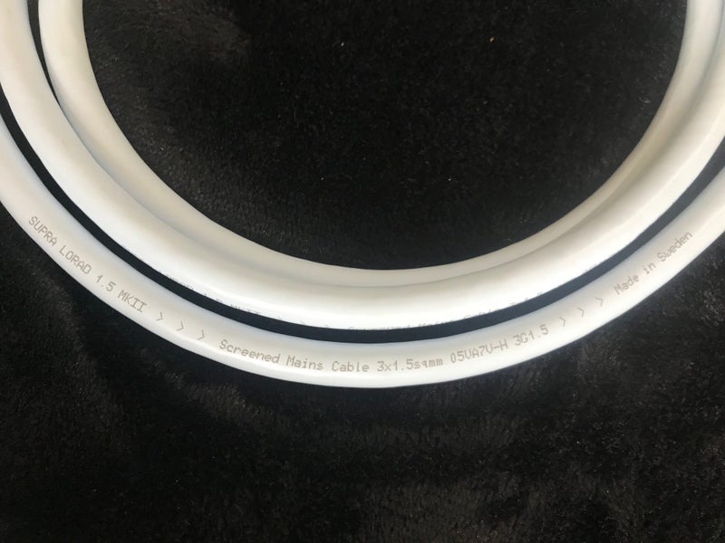 SUPRA LoRad 3x1.5mm Power Cable 1.0 Mtr HI FI CHOICE RECOMMENDED Made in Sweden! Carousel 2