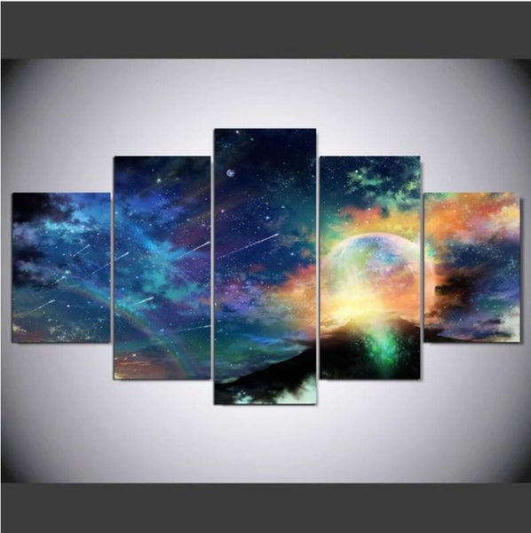5 Panel Canvas Art Print Wall Art Carousel 1