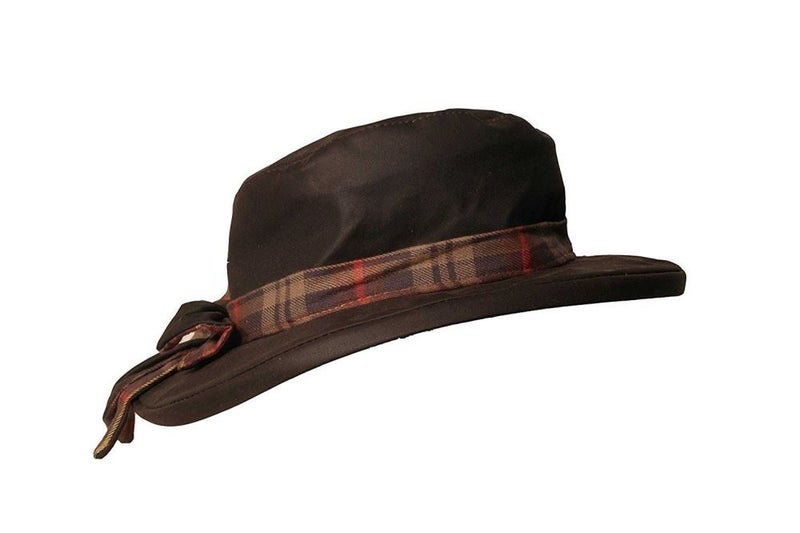 Riding Hat, Ladies, Tartan Details- Brown, XL 60cm Carousel 2