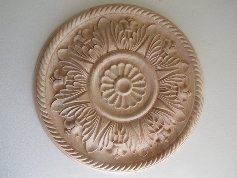 Wood Carved Ceiling Rose Medallion 30cm Trade Me