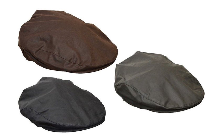 Flat Cap, Unisex, Waxed Cotton Hat, XL (60cm) Carousel 2