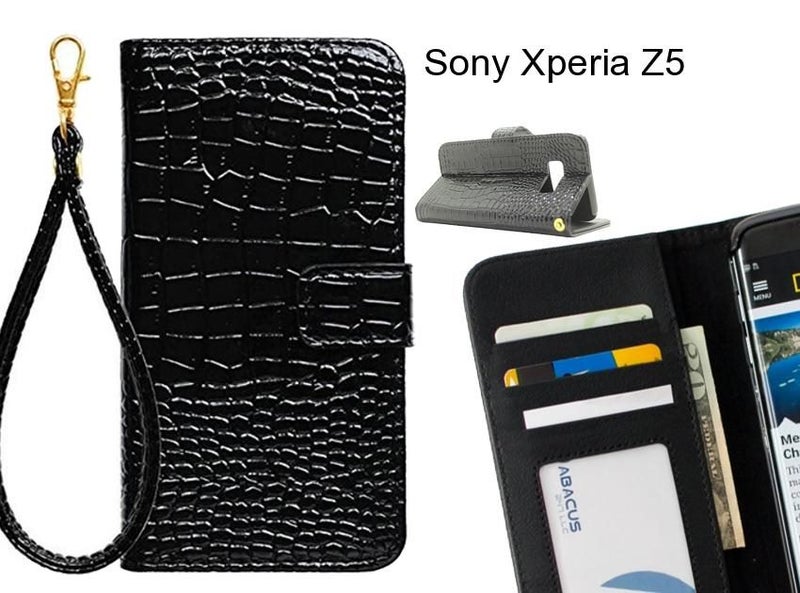 Sony Xperia Z5 case Croco wallet Leather case Carousel 1
