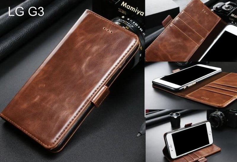 LG G3 case executive leather wallet case Carousel 1