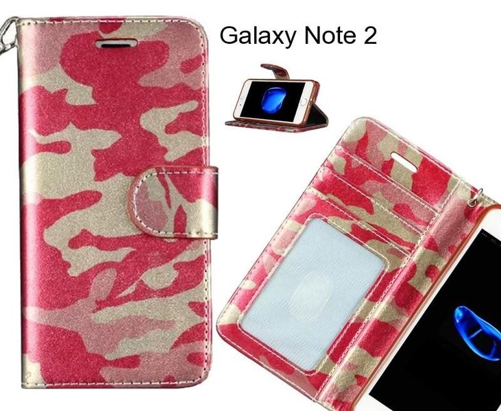 Galaxy Note 2 case camouflage leather wallet case cover Carousel 1