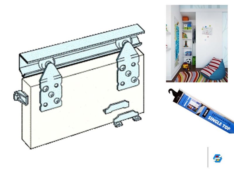 Single Top Sliding Door Track Hst12 600mm Henderson To Enlarge Photo
