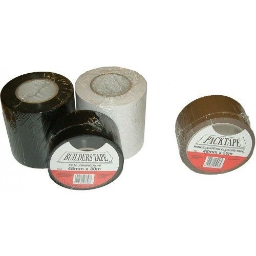 Plastic PVC Building/Silage Tape - Black 48mm x 30m Carousel 1