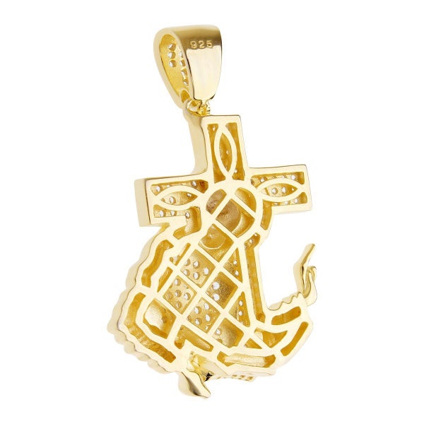 Premium Bling - 925 Sterling Silver Jesus Cross Carousel 2