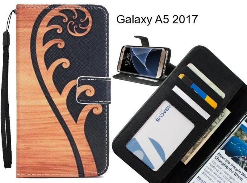 Galaxy A5 2017 case 3 card leather wallet case printed ID Carousel 1
