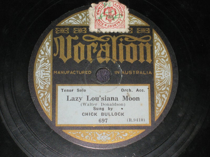 1930 ? Chick Bullock 78rpm Record Should I & Lazy Lou'siana moon Carousel 4