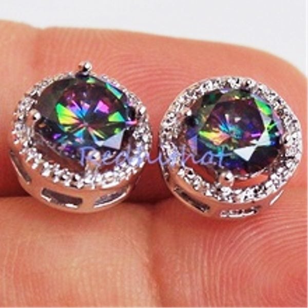 New 18ct Gold Plate Mystic Topaz Earrings New 18ct Gold Plate Mystic Topaz Earrings