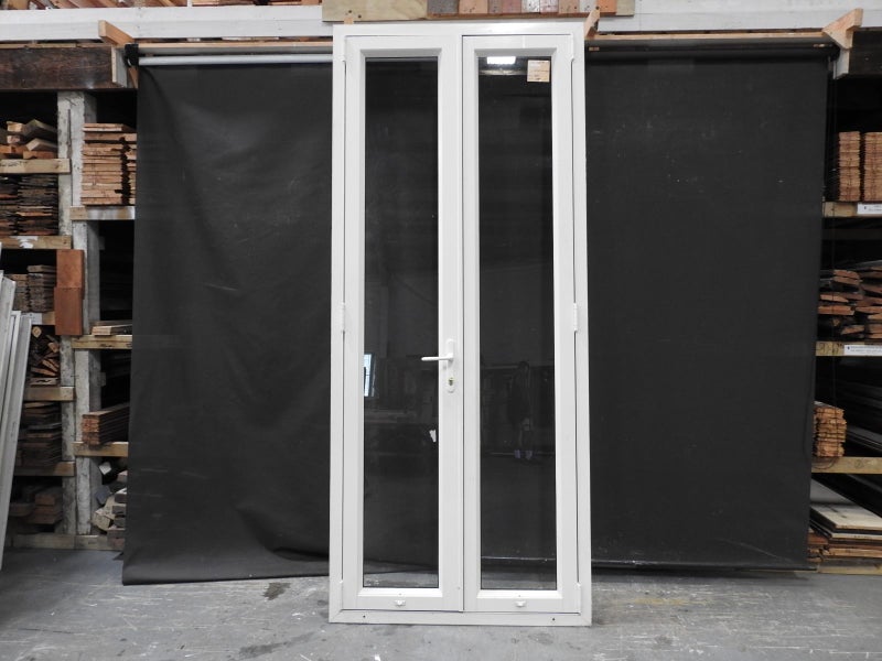 Tall Skinny Off White Bone Ali French Doors With Key