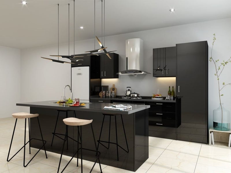 WOW Black GLOSSY COMPLETE KITCHEN, BLUM SOFT CLOSE HARDWARE Carousel 2