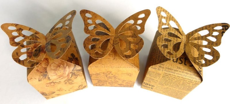 Little Birdie Vintage Favor Boxes Set of 3 designs - GR12-SetC Carousel 1