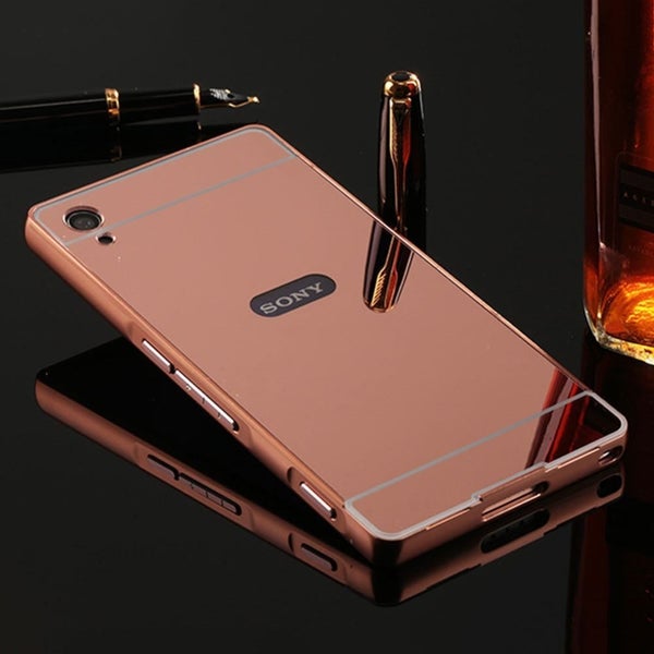 SONY Xperia XA1 case Slim Metal bumper with mirror back cover case Carousel 1