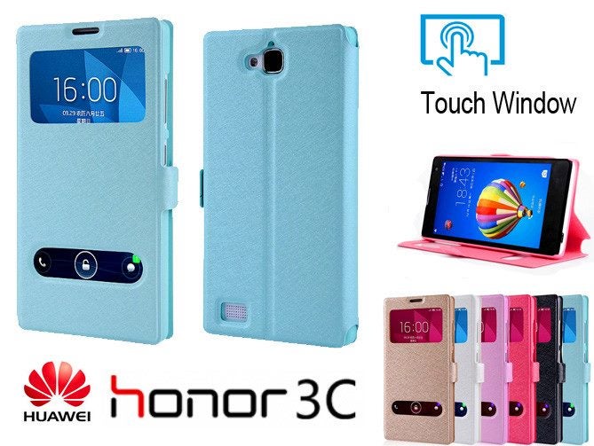 Huawei Honor 3C case luxury view window case Carousel 1