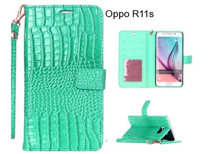 Oppo R11s case Croco wallet Leather case Carousel 1