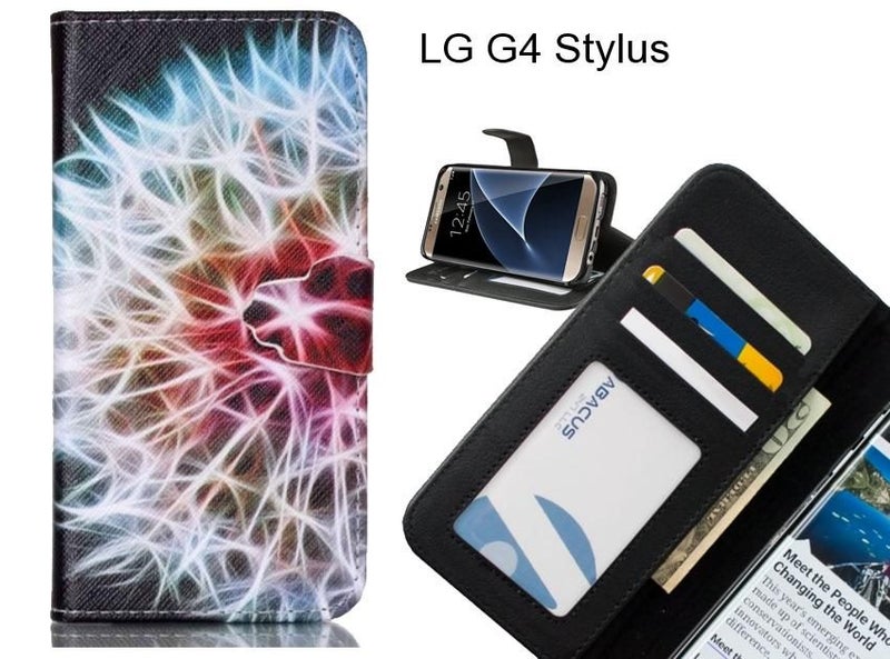 LG G4 Stylus case 3 card leather wallet case printed ID Carousel 1