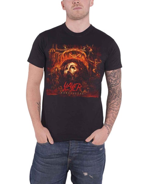 Slayer Mens T Shirt Black Repentless Album cover Band Logo Official Carousel 1