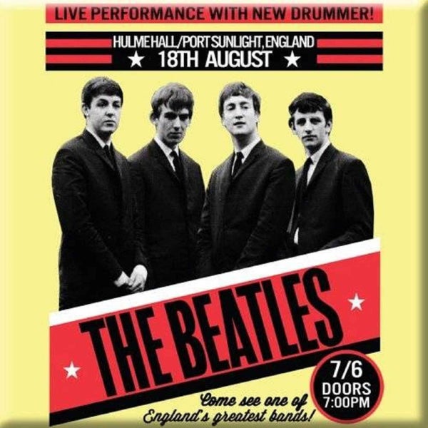 The Beatles Fridge Magnet 1962 Port Sunlight poster new Official 76mm x 76mm Carousel 1