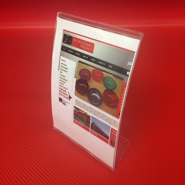 Leanback Curved Menu/Sign Holder A5 Portrait Display Carousel 2