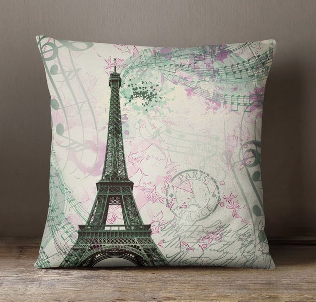 S4Sassy Paris-Italy Theme Print Home Multicolor Pillow Case Throw Cushion Cover