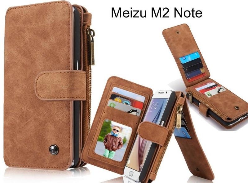 Meizu M2 Note Case Retro Flannelette leather case multi cards zipper Carousel 1