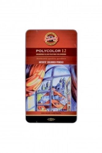 Artist Pencils - 3822 Polycolor Colour Pencils 12 Carousel 2