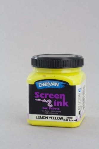 Ink - Derivan Screen Ink 250ml Lemon Yellow Carousel 1