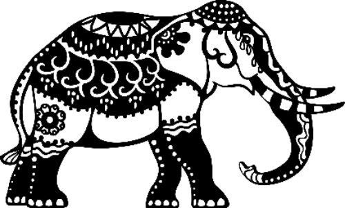Artist Stencil - Marabu Stencil A4 Indian Elephant Carousel 1
