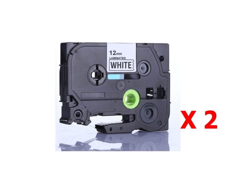2Pcs Brother P-Touch TZ231 TZe231 Compatible Label Tape, Black on White Carousel 1