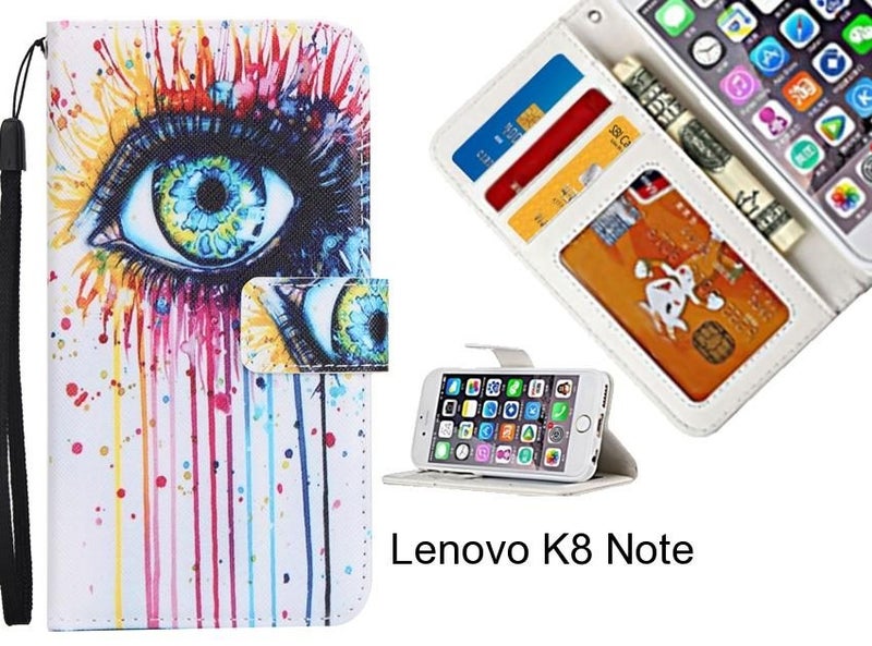Lenovo K8 Note case 3 card leather wallet case printed ID Carousel 1
