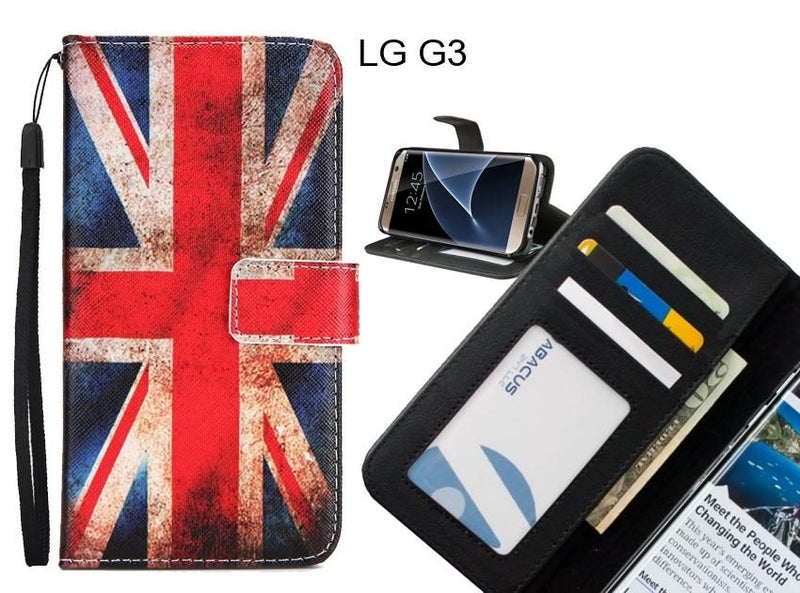LG G3 case 3 card leather wallet case printed ID Carousel 1