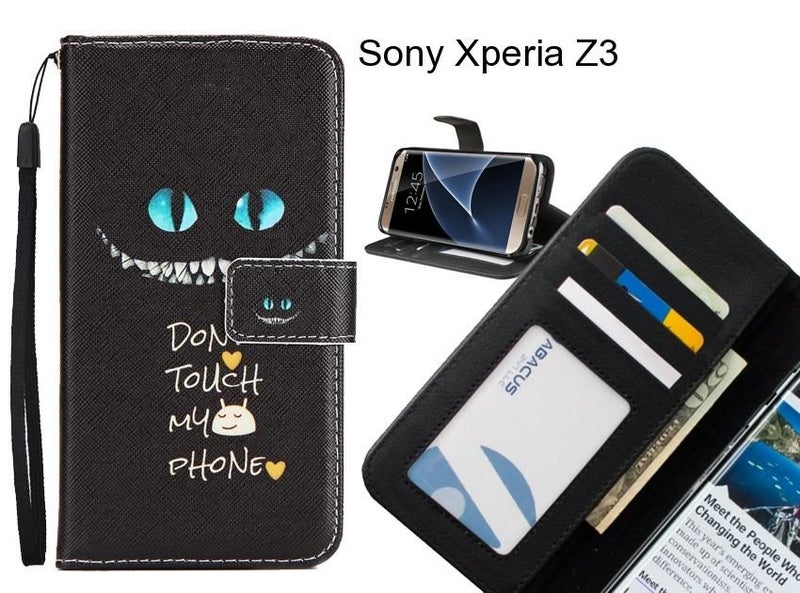 Sony Xperia Z3 case 3 card leather wallet case printed ID Carousel 1